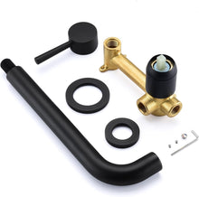 Load image into Gallery viewer, Sumerain Wall Mount High Flow Long Reach Tub Faucet in Matte Black