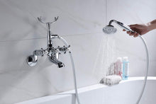 Load image into Gallery viewer, Sumerain Clawfoot Wall Mounted Tub Faucet with Hand Shower in Chrome