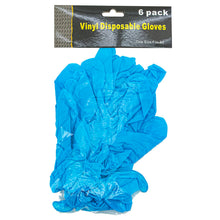 Load image into Gallery viewer, WorldWide Sales Online Tool Essentials 6 Pack of Blue Vinyl Gloves