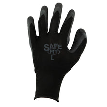 Load image into Gallery viewer, (144 Pairs) Tool Essentials Large Black Latex Coated Palm Knitted Work Gloves