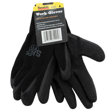Load image into Gallery viewer, (12 Pairs) Tool Essentials Small Black Latex Coated Palm Knit Gloves