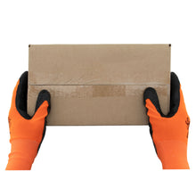 Load image into Gallery viewer, (144 Pairs) Tool Essentials Medium Orange Latex Coated Palm Knitted Work Gloves