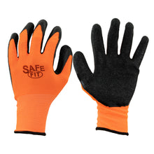 Load image into Gallery viewer, (144 Pairs) Tool Essentials Medium Orange Latex Coated Palm Knitted Work Gloves