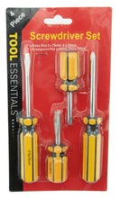 Load image into Gallery viewer, Tool Essentials 4pc Screwdriver Set Slotted and Phillips 1.5" and 3"