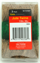 Load image into Gallery viewer, WorldWide Sales Online Tool Essentials 3pc Natural Jute Twine 118ft Total Length