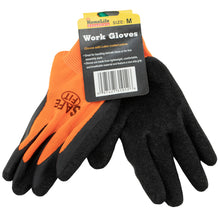 Load image into Gallery viewer, (144 Pairs) Tool Essentials Medium Orange Latex Coated Palm Knitted Work Gloves