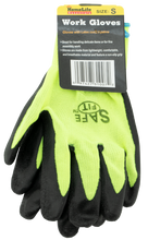 Load image into Gallery viewer, (144 Pairs) Tool Essentials Small Yellow Latex Coated Palm Knitted Work Gloves
