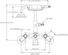 Load image into Gallery viewer, Sumerain Clawfoot Wall Mounted Tub Faucet with Hand Shower in Chrome
