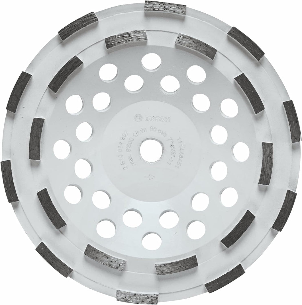 BOSCH DC710H 7 In. Double Row Segmented Diamond Cup Wheel with 5/8