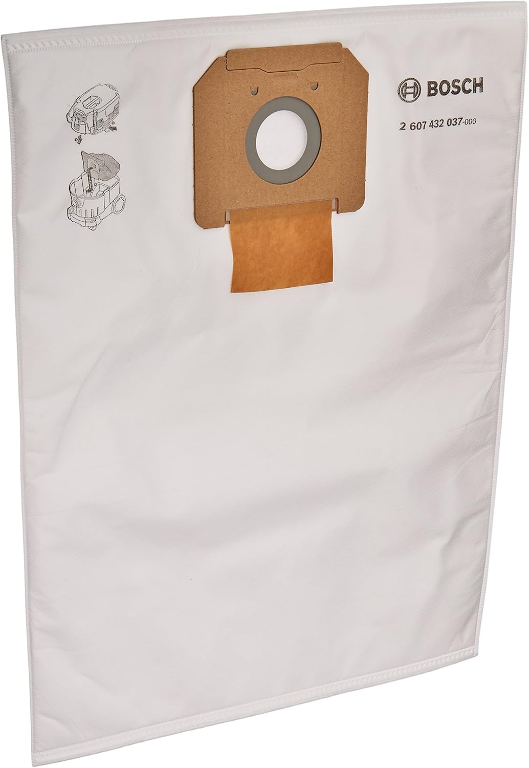 Bosch VB090F Fleece Filter Dust Bags Fit for VAC090A VAC090S 9 Gallon Shop Dust Extractor, HEPA Vacuum & Dust Collector Bags Replacement Parts, White - Pack of 5