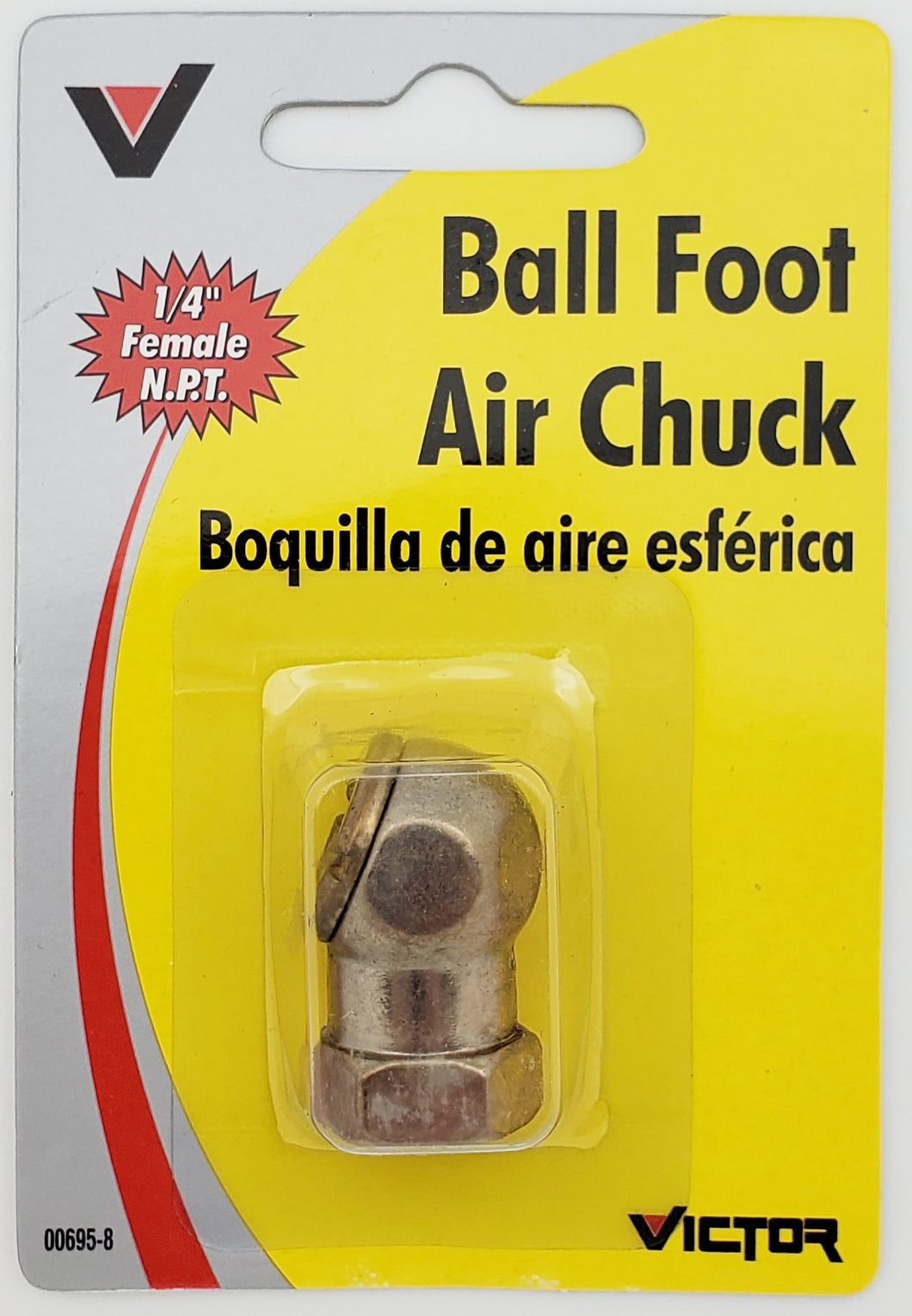 Victor Ball Foot Air Chuck, Brass Coated