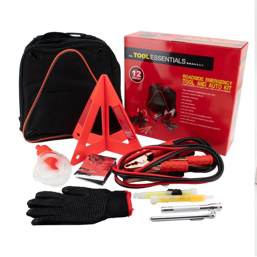 Tool Essentials 12 Piece Roadside Emergency Tool Kit (Pack of 5)