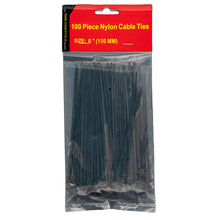 Load image into Gallery viewer, 100PC 6 Inch Heavy Duty Self Locking Cable Ties Black or White
