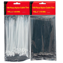 Load image into Gallery viewer, 1000PC 6 Inch Heavy Duty Self Locking Cable Ties Black
