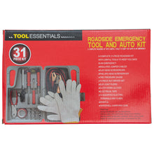 Load image into Gallery viewer, Tool Essentials 30pc Roadside Emergency Kit with Case and Booster Cables
