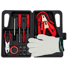 Load image into Gallery viewer, Tool Essentials 30pc Roadside Emergency Kit with Case and Booster Cables
