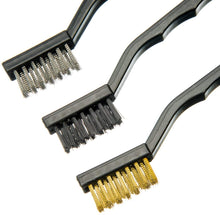 Load image into Gallery viewer, Tool Essentials 3PC 6&quot; Mini Wire Brush Set with Plastic Handles
