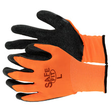 Load image into Gallery viewer, (12 Pairs) Tool Essentials Large Orange Knit Work Gloves with Latex Coated Palms
