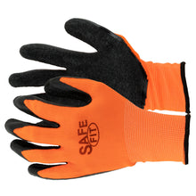 Load image into Gallery viewer, (12 Pairs) Tool Essentials Medium Orange Latex Coated Palm Knitted Work Gloves
