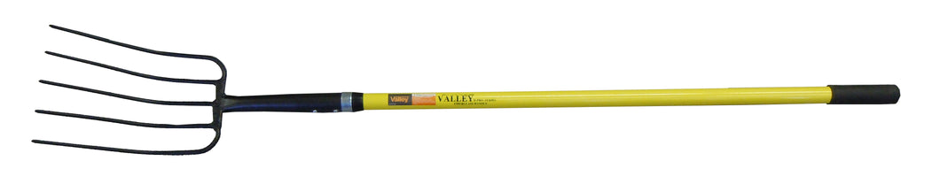 Valley 5-Tine Pitchfork with 48 Inch Straight Fiberglass Handle