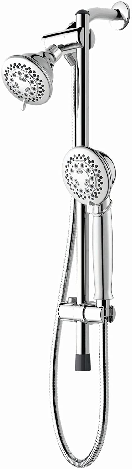 5 Function Shower Head with Shower Handle Chrome Finish