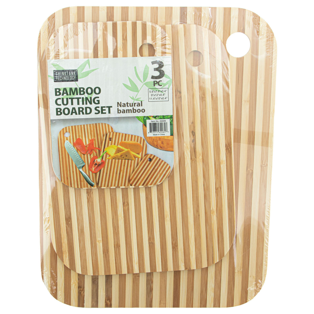 3pc Bamboo Cutting Board Set
