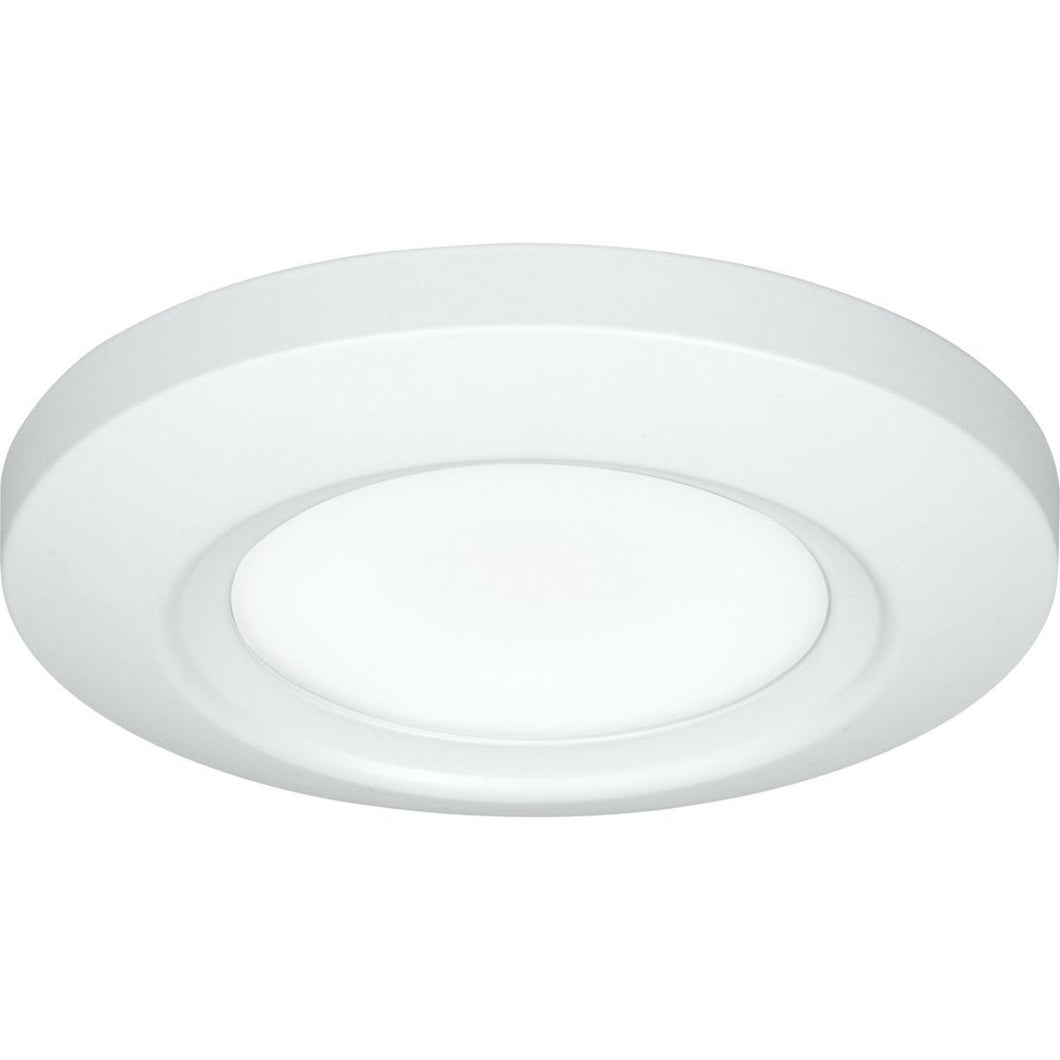 Progress Lighting 5-1/2” LED Low Profile Flush Mount, 120v,  Satin White Aluminum Bezel