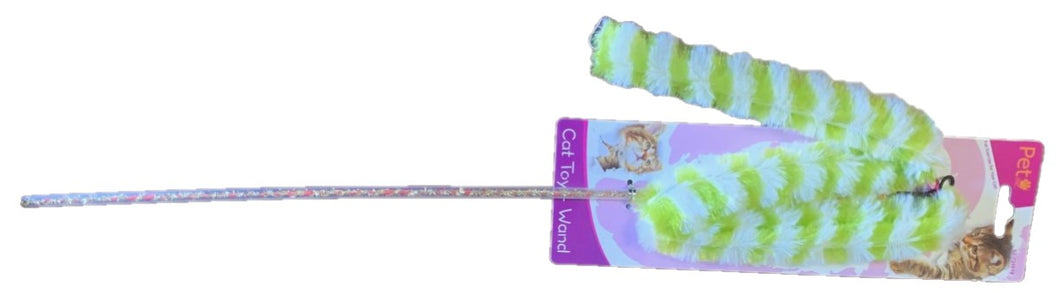 Pet Essentials Interactive Cat Toy Wand Teaser Assorted Colors