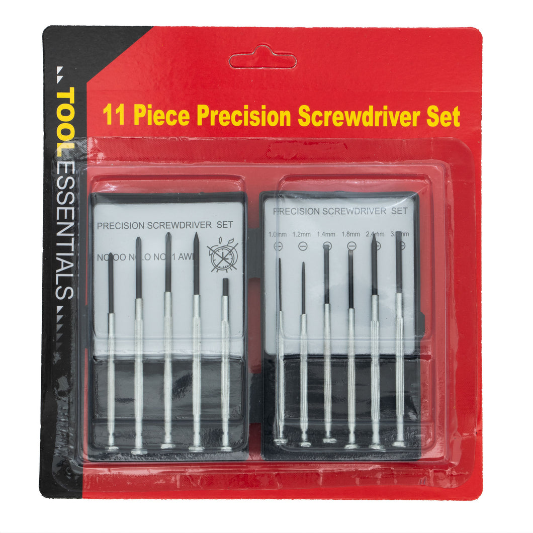 Tool Essentials 11 Piece Precision Screwdriver Set With Storage Case