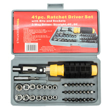 Load image into Gallery viewer, Tool Essentials 41 Piece Screwdriver Bit and Socket Set with Ratcheting Driver
