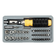 Load image into Gallery viewer, Tool Essentials 41 Piece Screwdriver Bit and Socket Set with Ratcheting Driver
