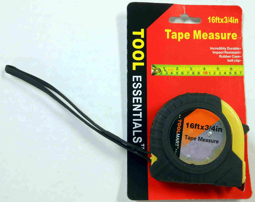 Tool Essentials 16ft x 3/4 Inch Tape Measure, Assorted Colors