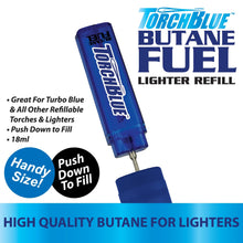 Load image into Gallery viewer, Torch Blue Butane Fuel 18ml Lighter Refill
