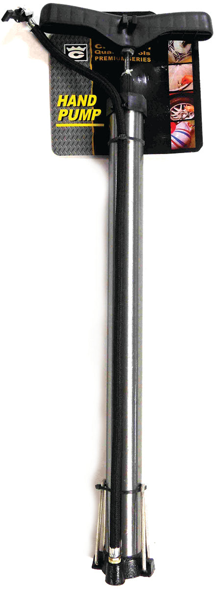 Hand Tire Pump with Chrome Body