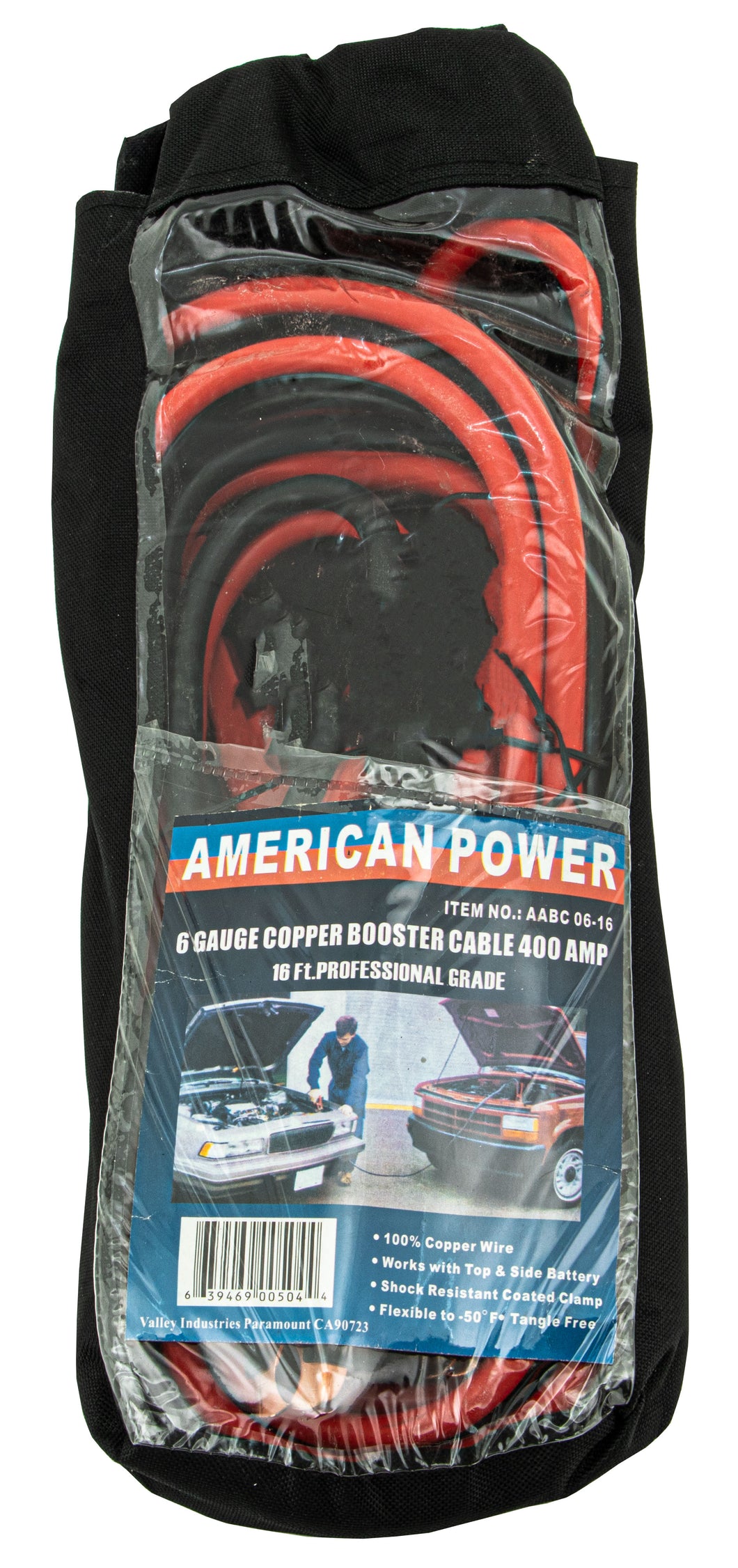 16' 6-Gauge Booster Cable, 400 Amps with Carry Bag