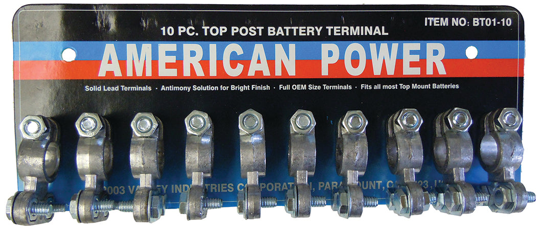 American Power 10pc Top Post Battery Terminal Set