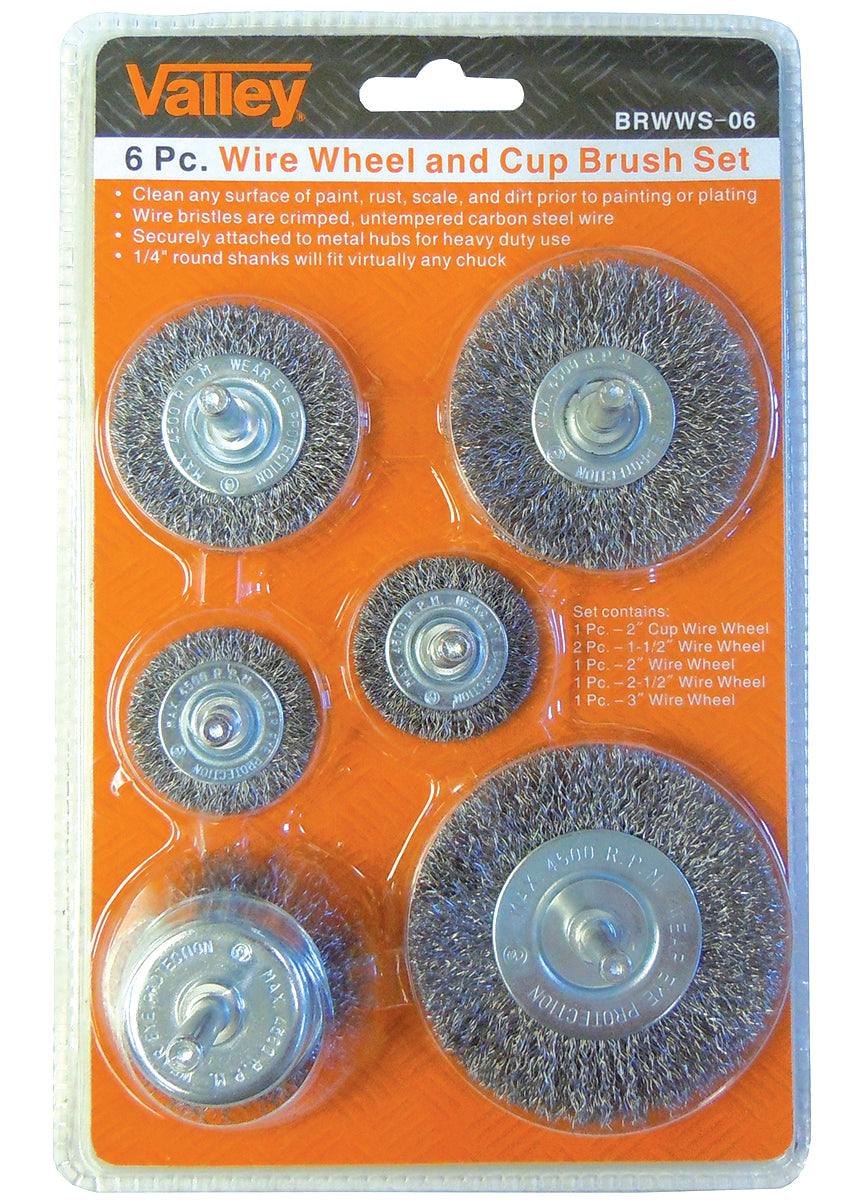 Valley 6pc Deluxe Wire Wheel Set