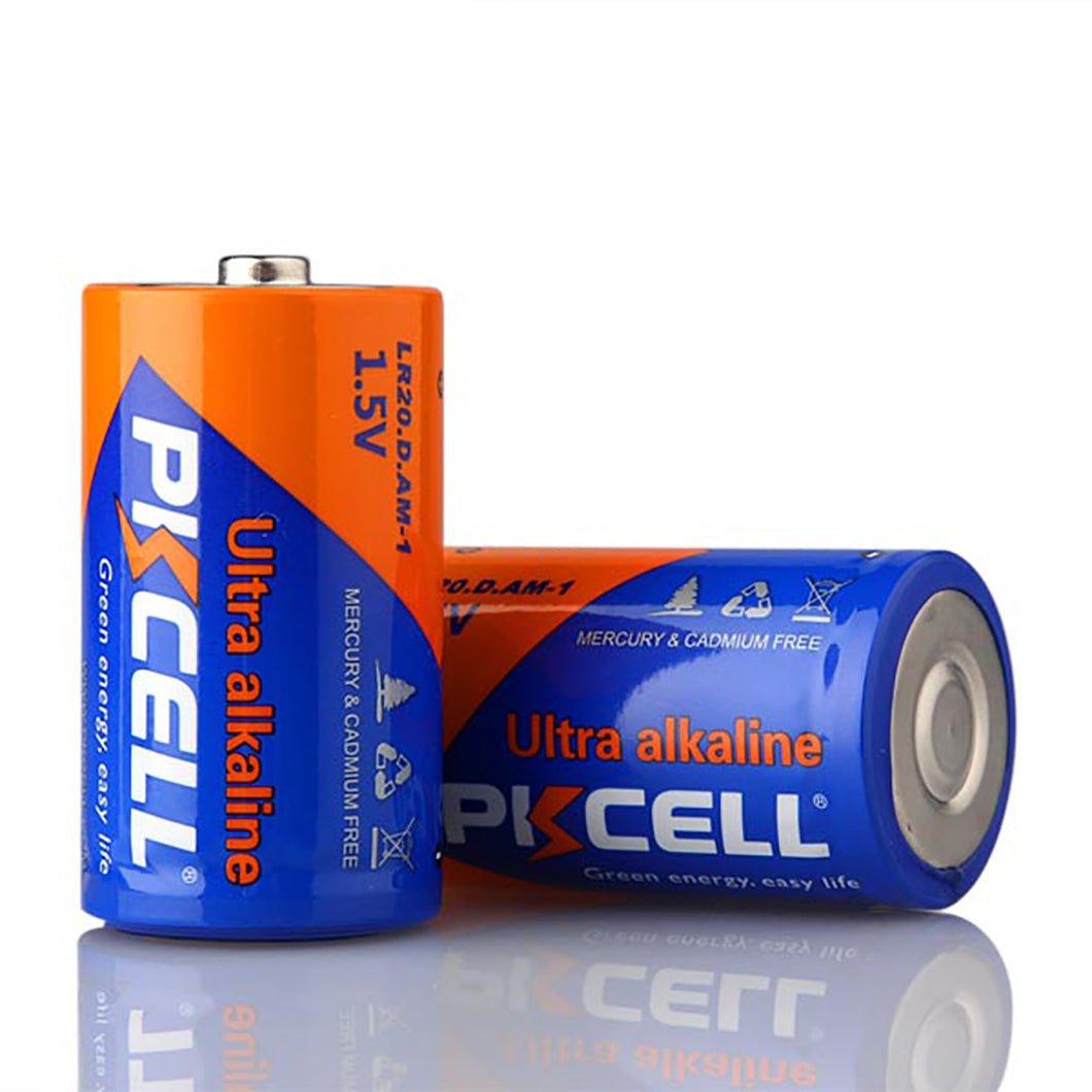 2pc D Batteries Ultra Alkaline