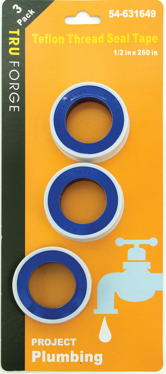 (3 pack) Plumber's Tape, Thread Sealing Tape