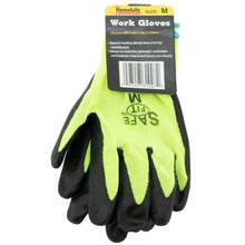 Load image into Gallery viewer, (144 Pairs) Tool Essentials Medium Yellow Latex Coated Palm Knitted Work Gloves
