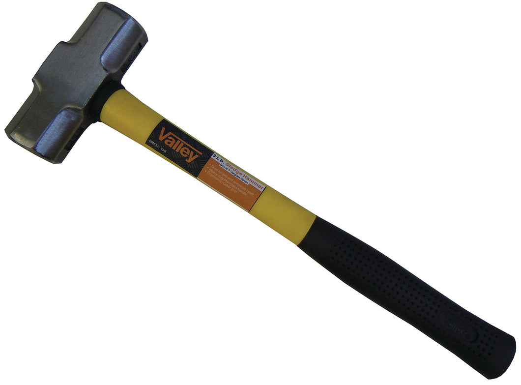 Valley 3lb Sledge Hammer with Fiberglass Handle and Rubber Grip