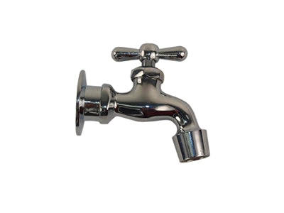 Chrome Sink Faucet with Hose Bibb Adaptor