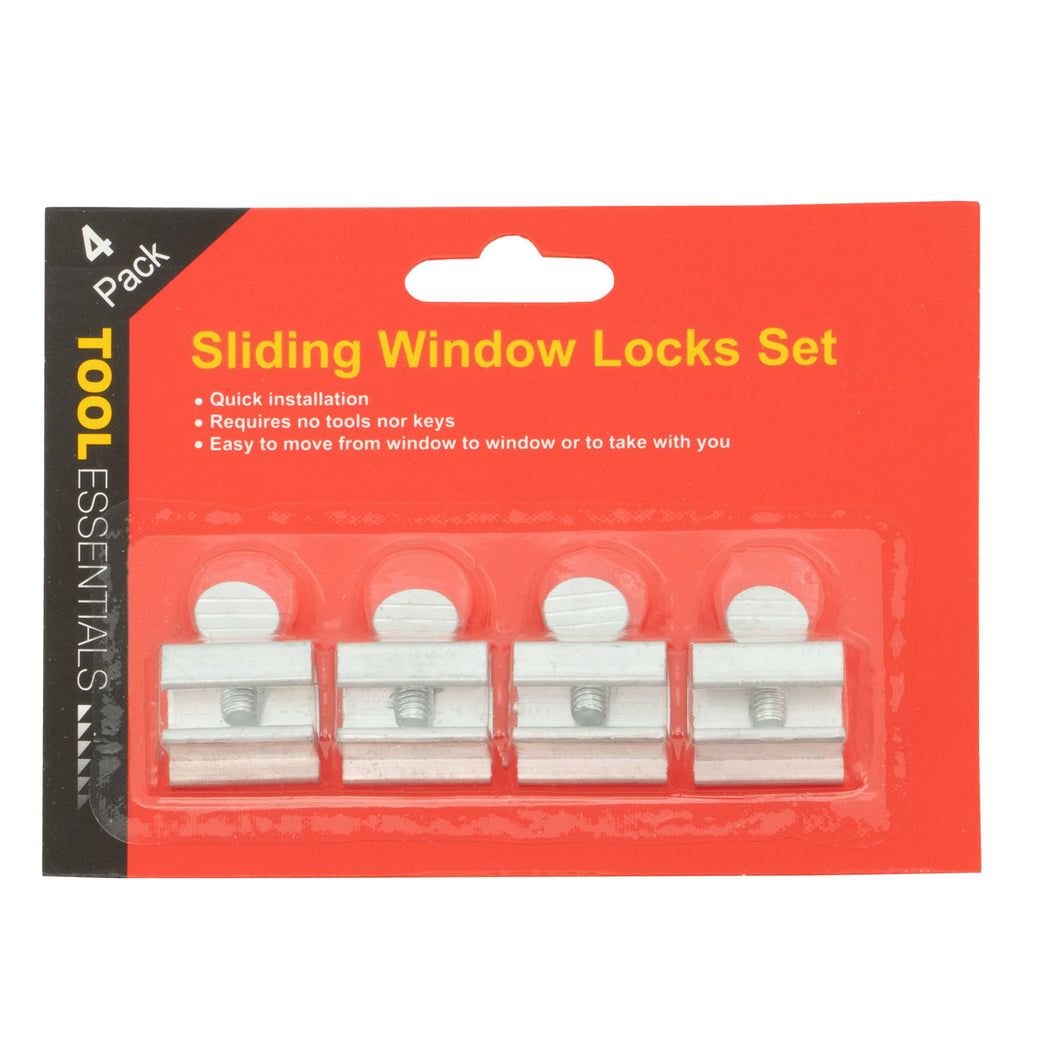 Tool Essentials 4pc Sliding Window Locks