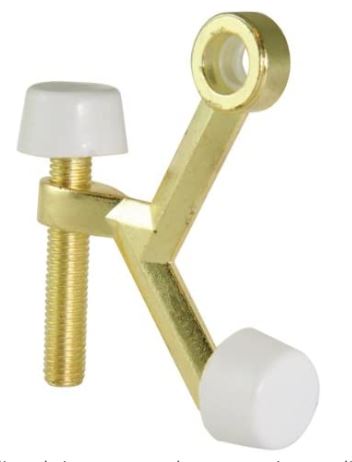 Hinge Pin Door Stop, Polished Brass Plated