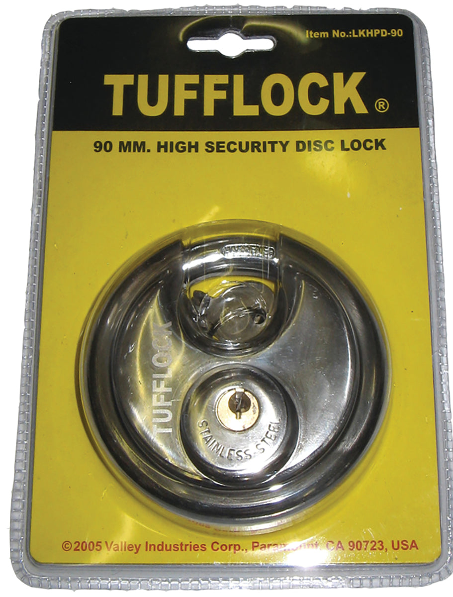 90mm Round Steel Disc Padlock Heavy Duty