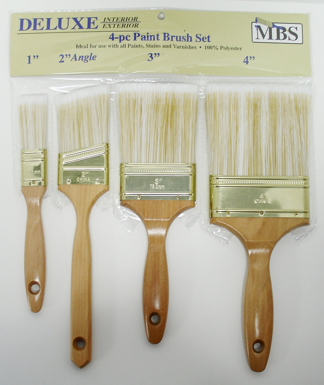 4pc Angled Paint Brush Set 1