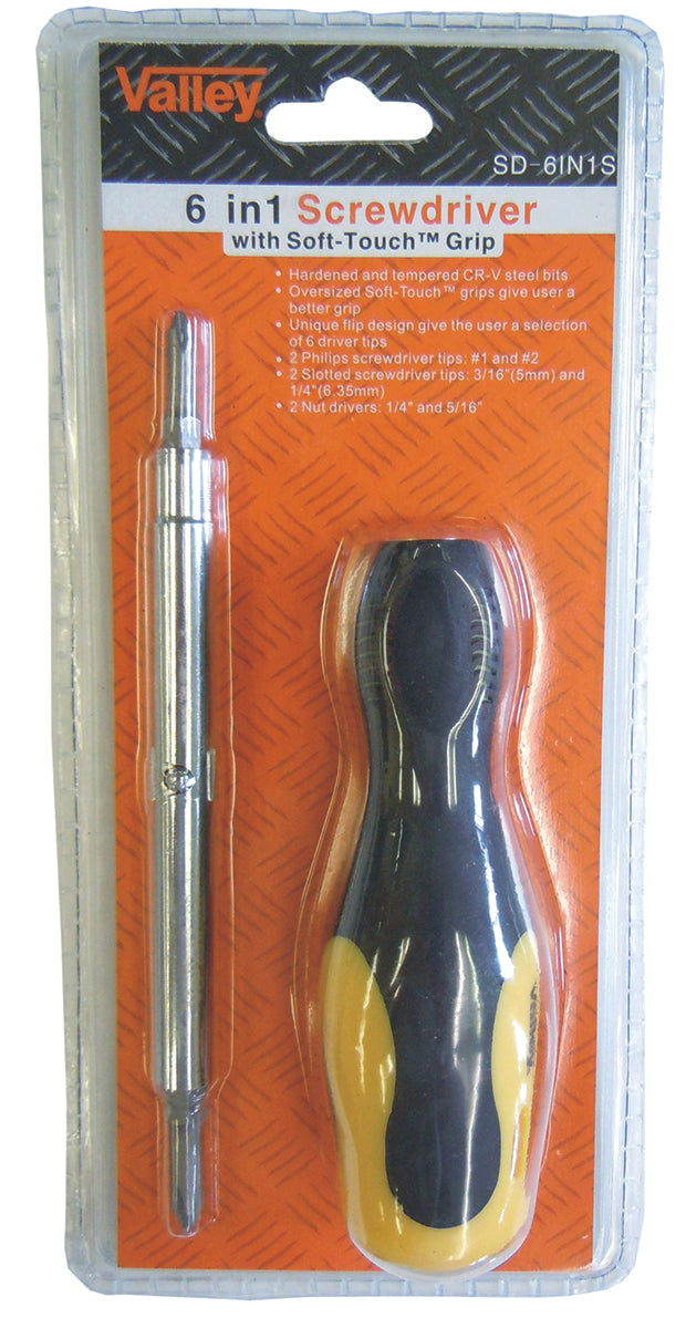 Screwdriver 6-IN-1 with Soft Grip