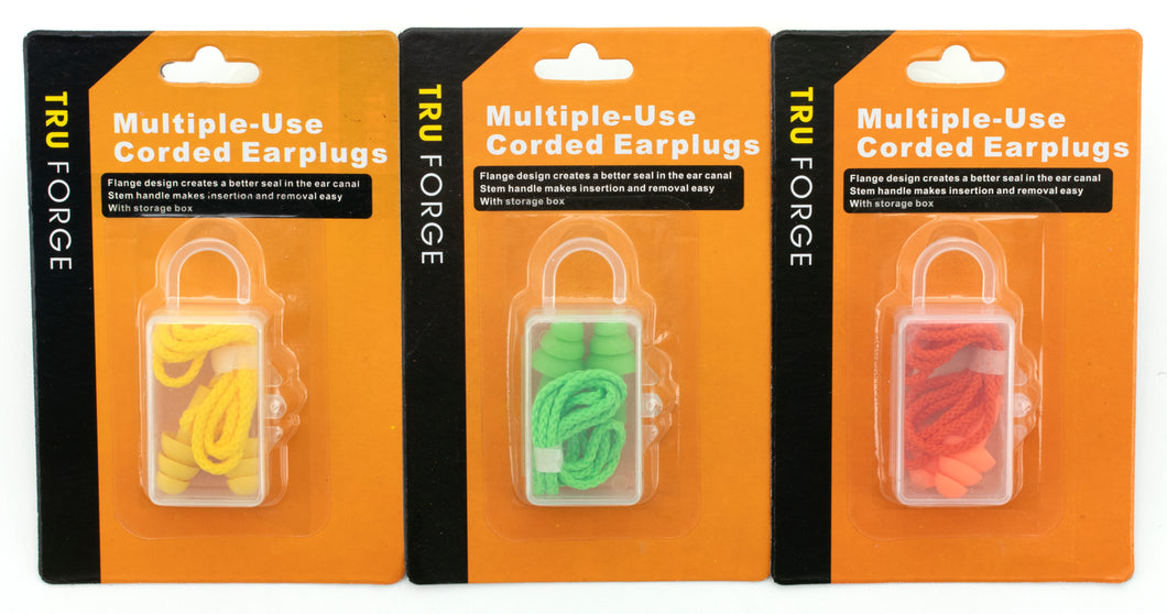 Ear Plugs with Cord & Storage Case Reusable Hearing Protection