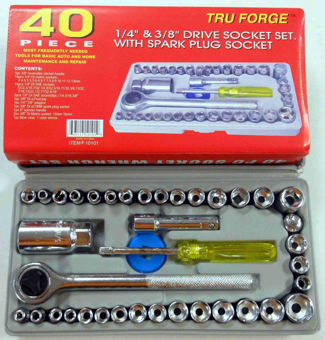 40pc Socket Set 1/4