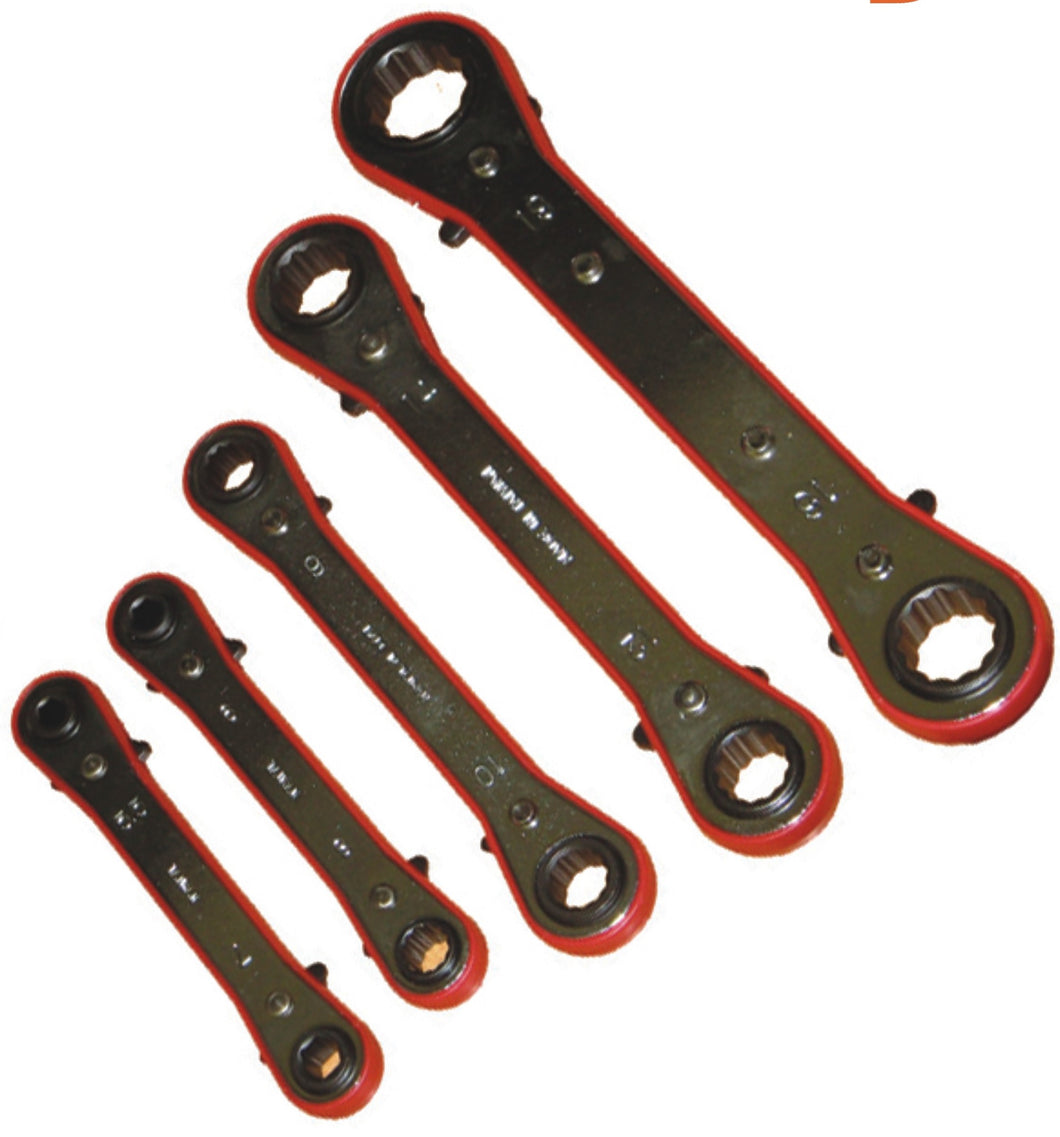 5pc Double Box End Ratcheting Wrench Set